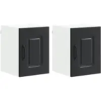 vidaXL Façade de lave-vaisselle Kalmar, lot de 2, noir, 30 x 31 x 40 cm