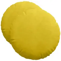 vidaXL Coussins de siège 2 pcs Jaune Ø 40 x 13 cm Velours