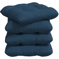 vidaXL Coussins de siège 4 pcs Bleu 40 x 40 x 12 cm tissu