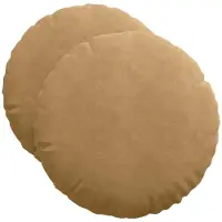 vidaXL Coussins de siège 2 pcs Marron Ø50 x 19 cm Velours
