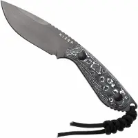Kizer Cutlery Buddy 1081A9, Satin Brushed DLC M390, Fat Carbon White Storm, couteau fixe, Maksim Epifantsev design