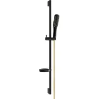 Mexen Ensemble de douche coulissante DS49, noir/or (785494583-57)