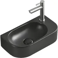 Mexen Viera lavabo pour plan de travail à gauche 40 x 21 cm, noir mat (21274085L)