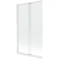Mexen Fox Paroi de douche, à 2 volets, coulissante, 100 x 150 cm, transparent, blanc - 891-100-002-20-00