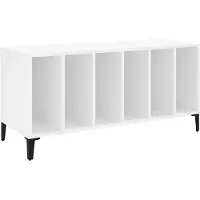vidaXL Armoire à panneaux blanc 100x38x48 cm Bois composite