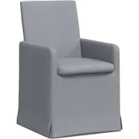 vidaXL : 2 chaises de salle à manger, tissu, gris clair, 57 x 67 x 95 cm
