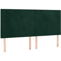 vidaXL Têtes de lit 4 pcs. Vert foncé 80x5x78/88 cm velours