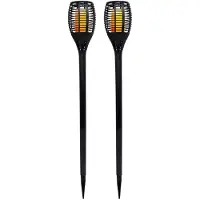 Lumisky Lot de 2 mini torches solaires effet flamme LED blanc chaud MINI MAITY SUN H70cm