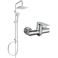 Mexen Tord ensemble de douche en saillie avec pomme de douche et mitigeur Pecos, chromé - 72740200-00