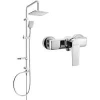 Mexen Sven ensemble de douche en saillie avec pommeau de douche et mitigeur Lynx, chromé - 745940262-00