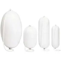 PLASTIMO Parabor Not Inflated With Rope Fender Blanc 25 x 68 cm