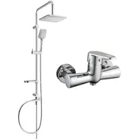 Mexen Sven ensemble de douche en saillie avec pommeau de douche et robinet de douche Kama, chrome - 72540262-00