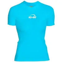 IQ-UV Uv 300 Slim Fit Short Sleeve Rash Guard Bleu 2XS Femme