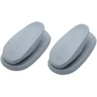 Fackelmann 686269 Lot de 2 crochets muraux adhésifs en plastique, crochet plastique, crochet mural, crochet adhésif, crochet pour torchon de cuisine, Plastique, Gris, 4 cm
