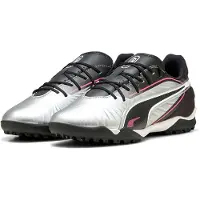 Puma King Match Tt+mid Junior Football Boots Argenté EU 34 Enfants