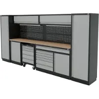 HBM système d'atelier modulaire 13 pièces, noir, gris