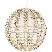 Wellhome Gold Bright Luminous Ball Decoration With 300 Micro Led Lights 30 Cm Doré