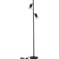 Lyora Lampadaire design Luvia noir avec or