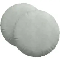 vidaXL Coussins de siège 2 pcs Gris clair Ø 40 x 13 cm Velours