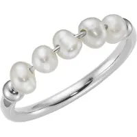 Smart Jewel Bague argent / blanc perle
