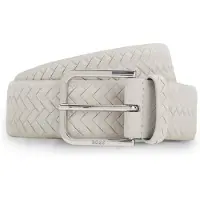 BOSS Ceinture en cuir suédé tressé avec boucle logotée