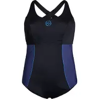 Swim By Zizzi Maillot de bain sport 'SSPORT' bleu / azur / noir