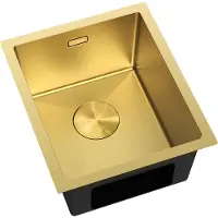 Mexen Trixo évier en acier inoxydable 1 bac 370 x 440 mm, doré - 6412371000-55