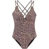 LASCANA Maillot de bain noisette / noir / blanc