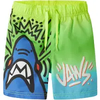 Name it Shorts de bain 'NKMMagnus Jaws' bleu / citron vert / vert clair / noir