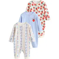 Next Pyjama crème / bleu-gris / vert / rouge