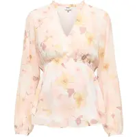 ONLY Maternity Chemisier 'OLMBeli' marron / jaune / blanc