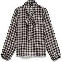 Vero Moda Chemisier 'VMSia' gris / noir / blanc