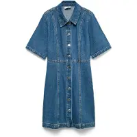 Vero Moda Robe Courte à Manches Courtes Daisy 2/4 Denim