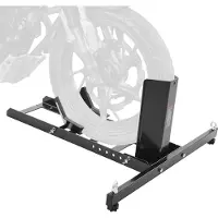 Vevor Bloque Roue Moto 816,5 kg Cale Roue Moto Dia. 381-558,8 mm Largeur 76,2-177,8 mm Support de Transport de Moto en Acier Stand pour Sécuriser Transport de Moto sur Camion Remorque Atelier Garage