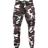 Urban Classics Pantalon cargo gris / lie de vin / noir / blanc