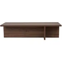 CALICOSY - Table basse avec plateau rectangulaire et pied asymétrique L120 cm - HARBOR