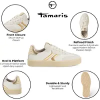 Tamaris Chaussure folklorique or / blanc / blanc cassé