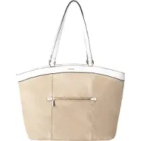 Usha Cabas beige foncé / blanc