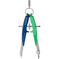 Staedtler Zirkel Mars 556 comfort, 125 Mars A blau/grün, Compas, Bleu, Vert, Argent, Multicolore