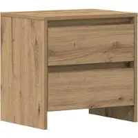 vidaXL Cabinet de chevet avec tiroir chêne artisanal 45 x 34 x 44.5 cm
