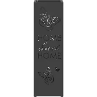 vidaXL Porte-parapluie Noir 15,5 x 15,5 x 49 cm Métal