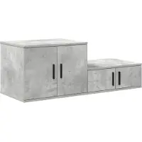vidaXL Armoire de rangement Gris béton 108 x 41 x 40 cm