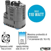 Cepex 76705 Ultra 9000 8.500l/h 230vac 50hz 10m Water Transfer Pump Argenté