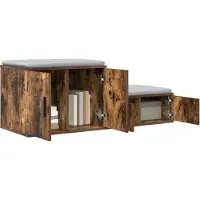 vidaXL Armoire de rangement Chêne fumé 108 x 41 x 40 cm
