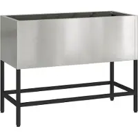 vidaXL Planteur de jardin surélevé Argent 60 x 26 x 45 cm Acier inoxydable