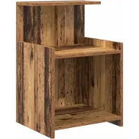 vidaXL Armoire de lit Vieux bois 40 x 35 x 60 cm Panneau de particules