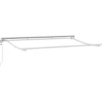 vidaXL Cadre d'auvent réglable, blanc, 3,5 x 2 m, acier