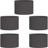 vidaXL Pots de jardin 5 pcs Noir 30 x 30 x 20 cm Acier