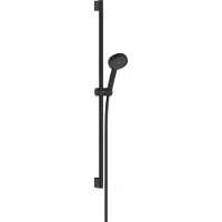 Hansgrohe Ensemble de douche Activera Select S 95 2jet EcoSmart avec barre de douche 90 cm, noir mat, 1 pièce.