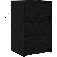 vidaXL Cabinet de chevet Chêne noir 38 x 34 x 61 cm Bois d'ingénierie